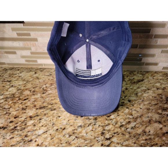 Mens Baseball Hat Thin Blue Line Police Cap Outer Banks NC Adjustable Fit Blue - Picture 10 of 13